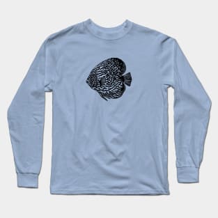 Discus Fish or Pompadour Fish - animal drawing for fish lovers Long Sleeve T-Shirt